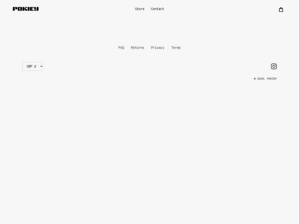 Main Website Shopify theme site example pokiey.com