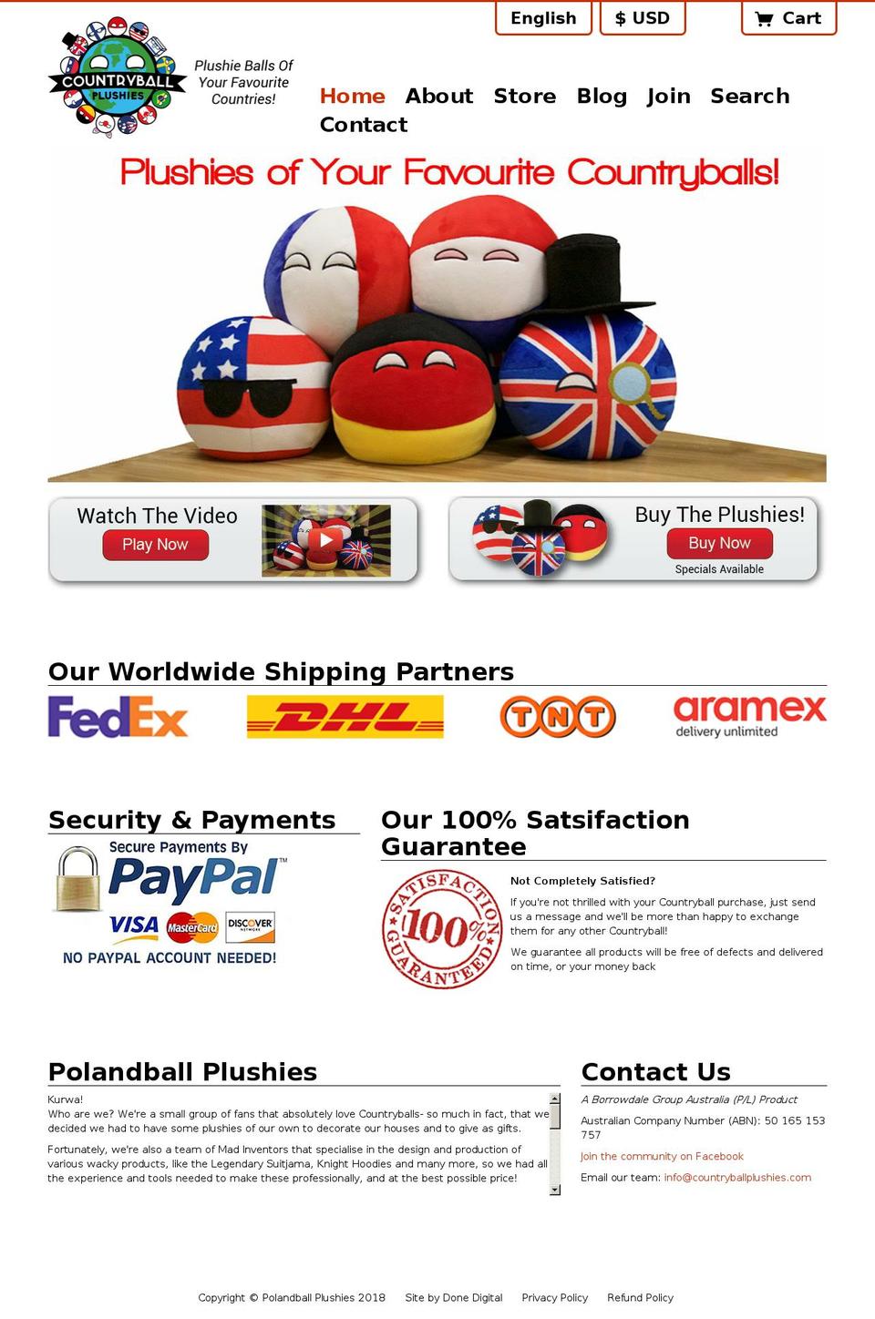 ZBoss Inc Master Theme Shopify theme site example polandballplushies.com