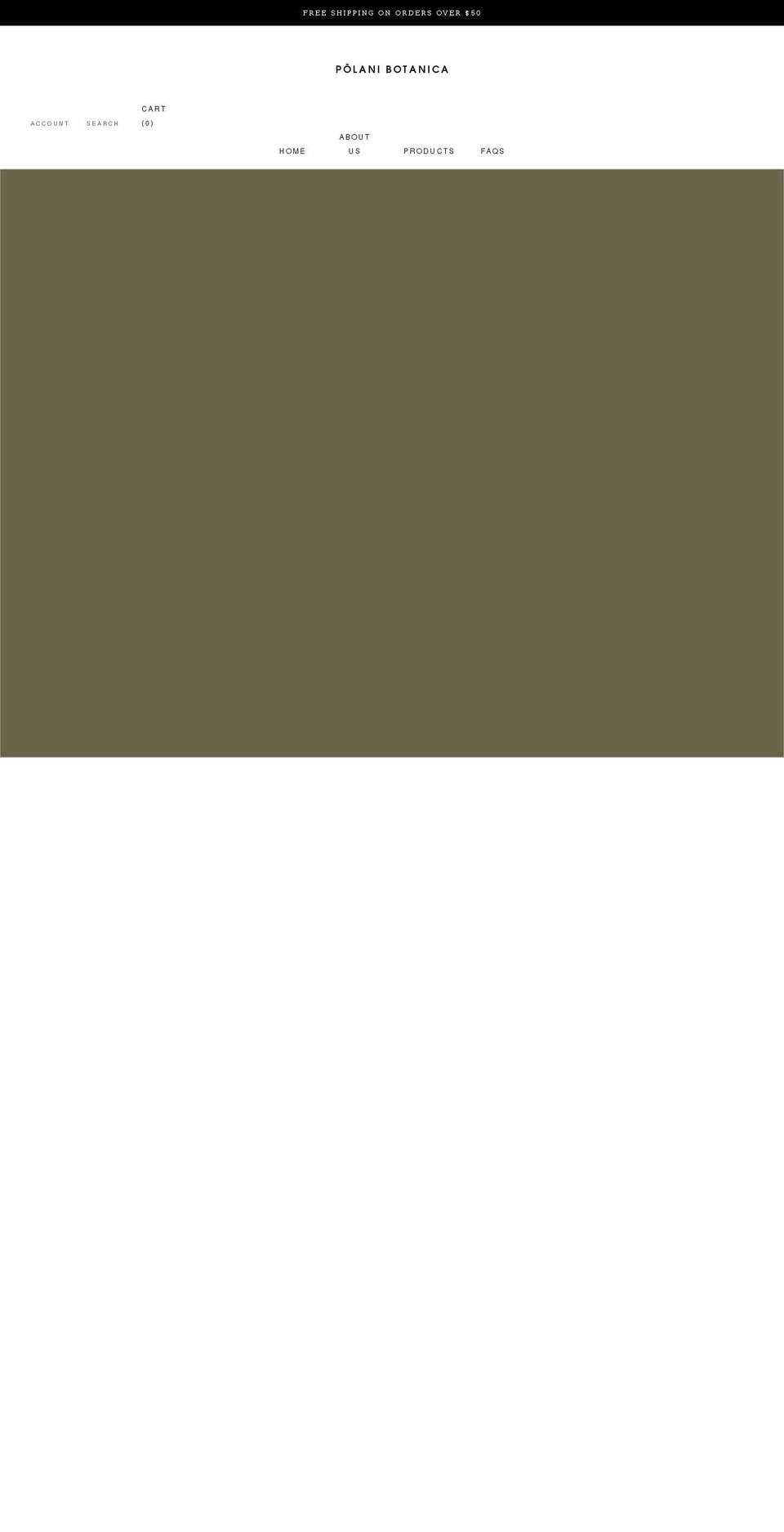 polanibotanica.com shopify website screenshot