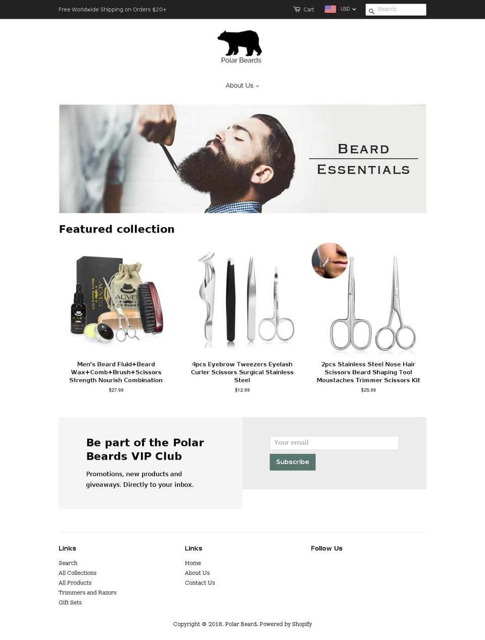 polarbeards.com — Shopify storefront screenshot