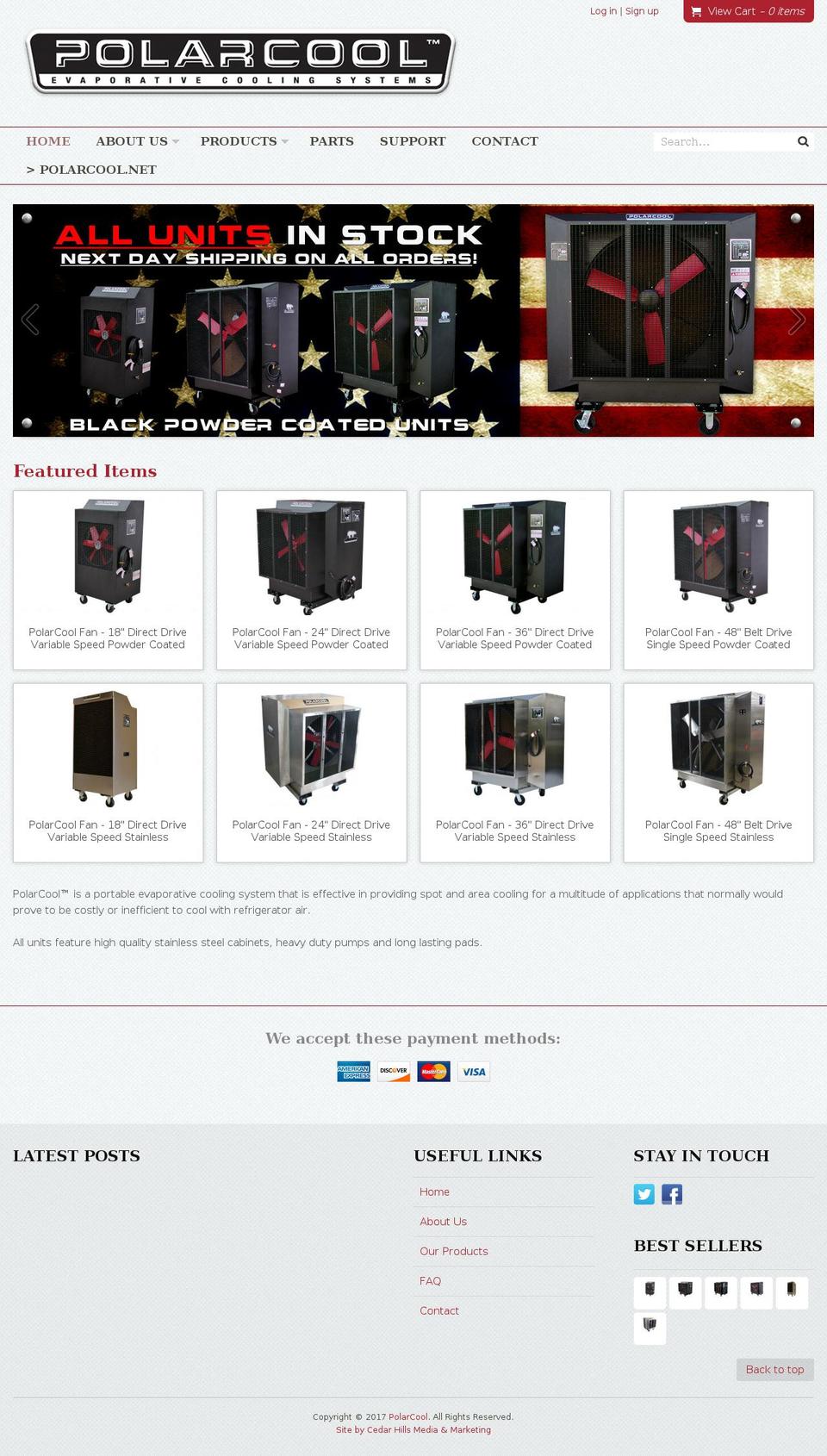 polarcoolstore.com shopify website screenshot