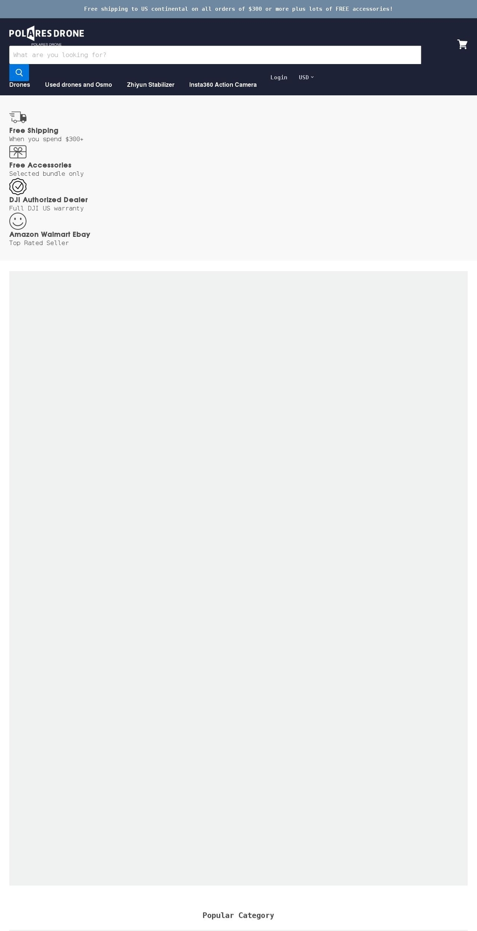 polaresdrone.com shopify website screenshot