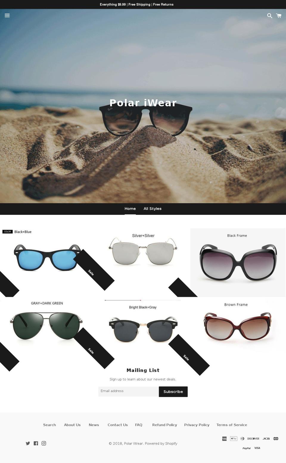 polariwear.com — Shopify storefront screenshot