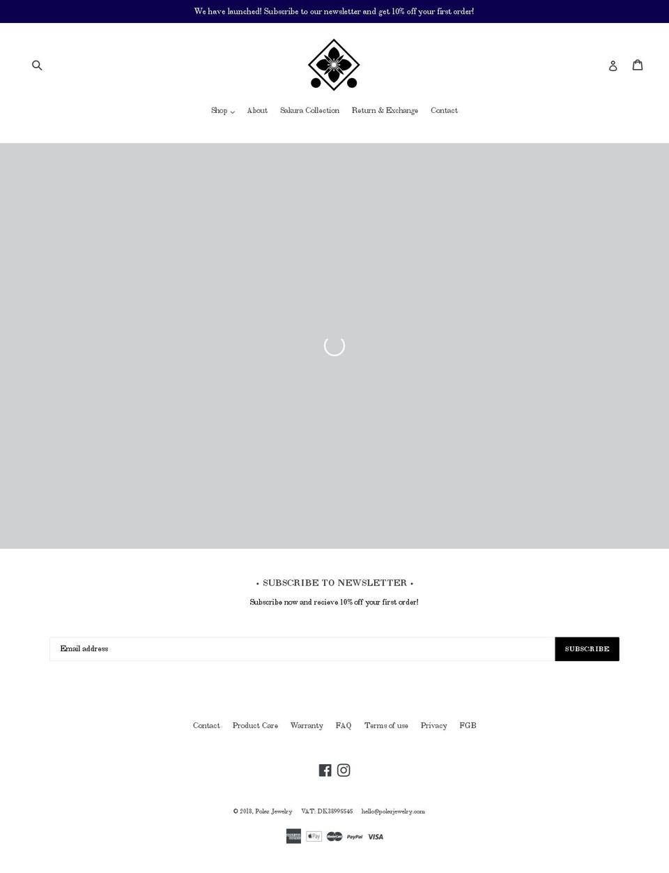 polarjewelry.com — Shopify storefront screenshot