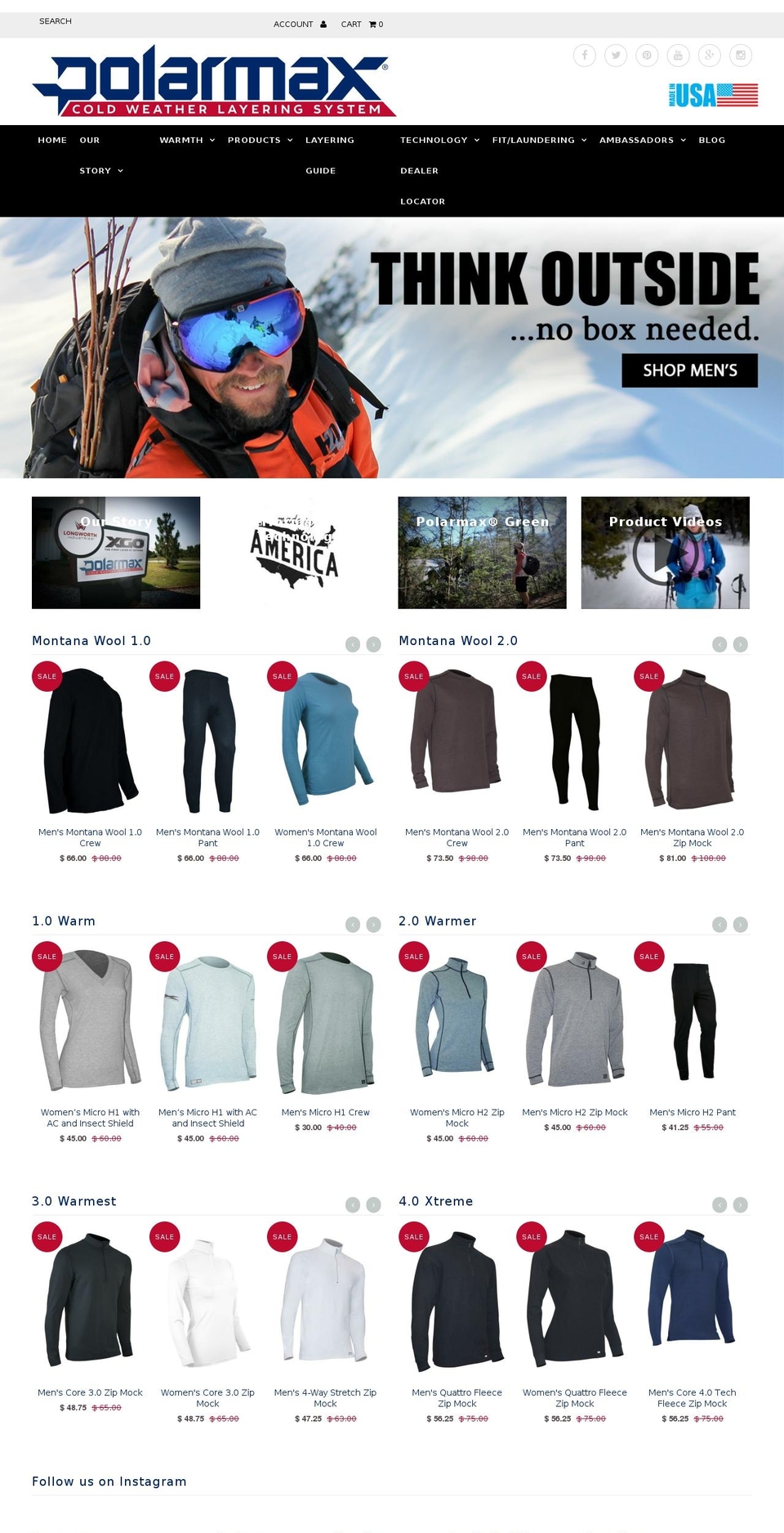 polarmax.com shopify website screenshot