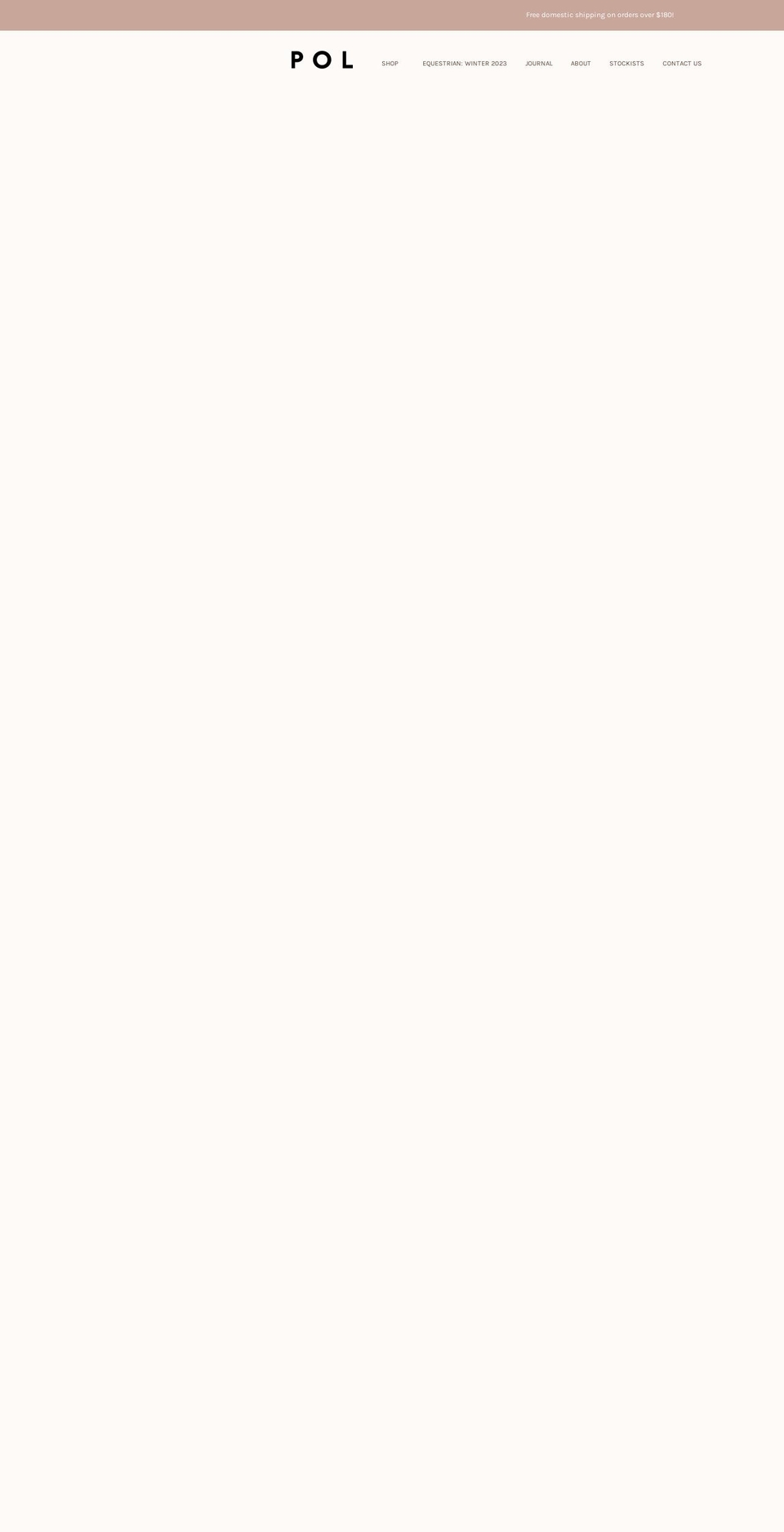 polclothing.com.au shopify website screenshot
