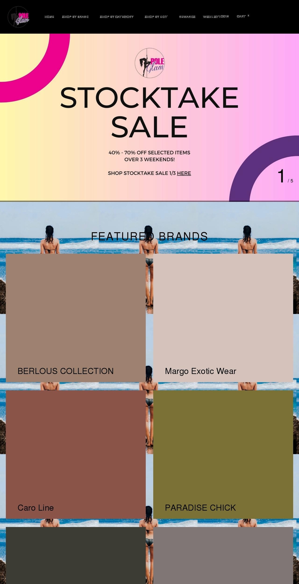 poleglam.com.au shopify website screenshot