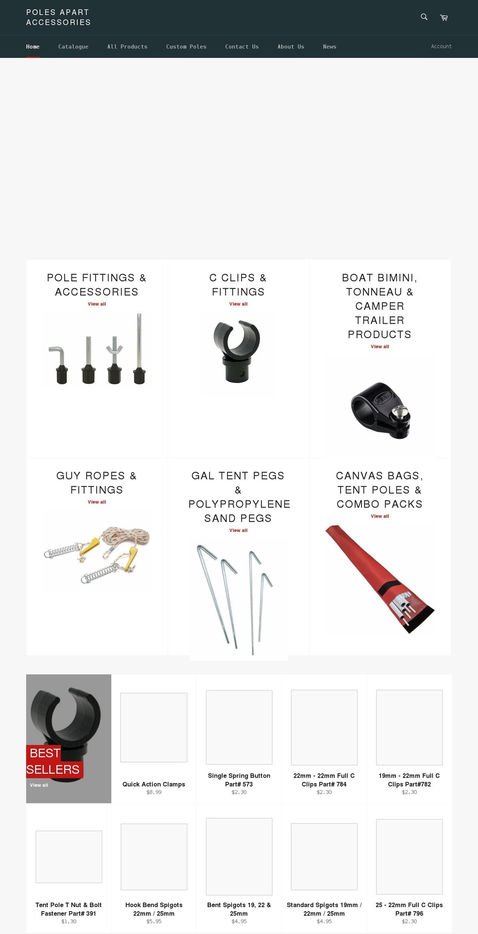 polesapart.com.au shopify website screenshot
