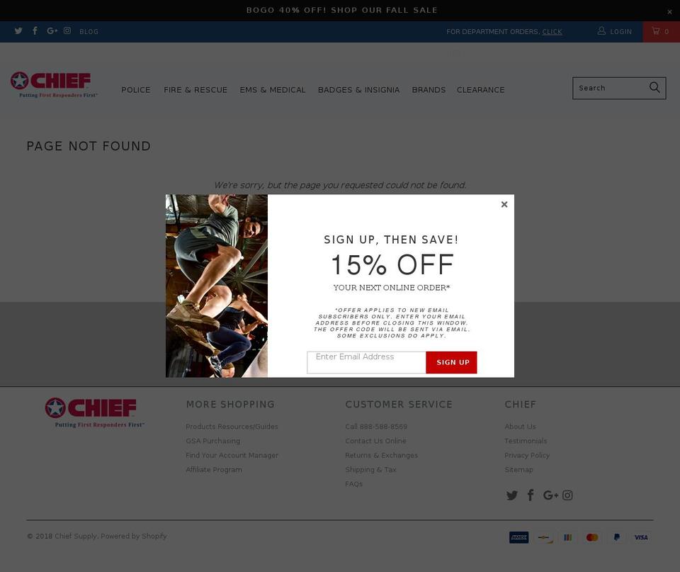 policelights.com — Shopify storefront screenshot
