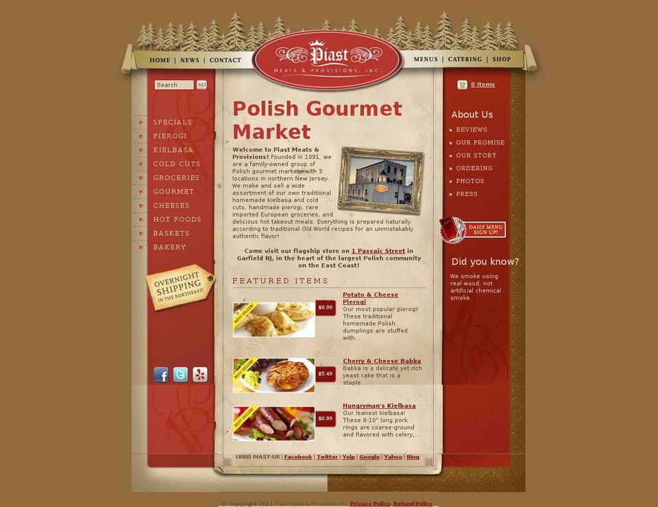 polish.catering shopify website screenshot