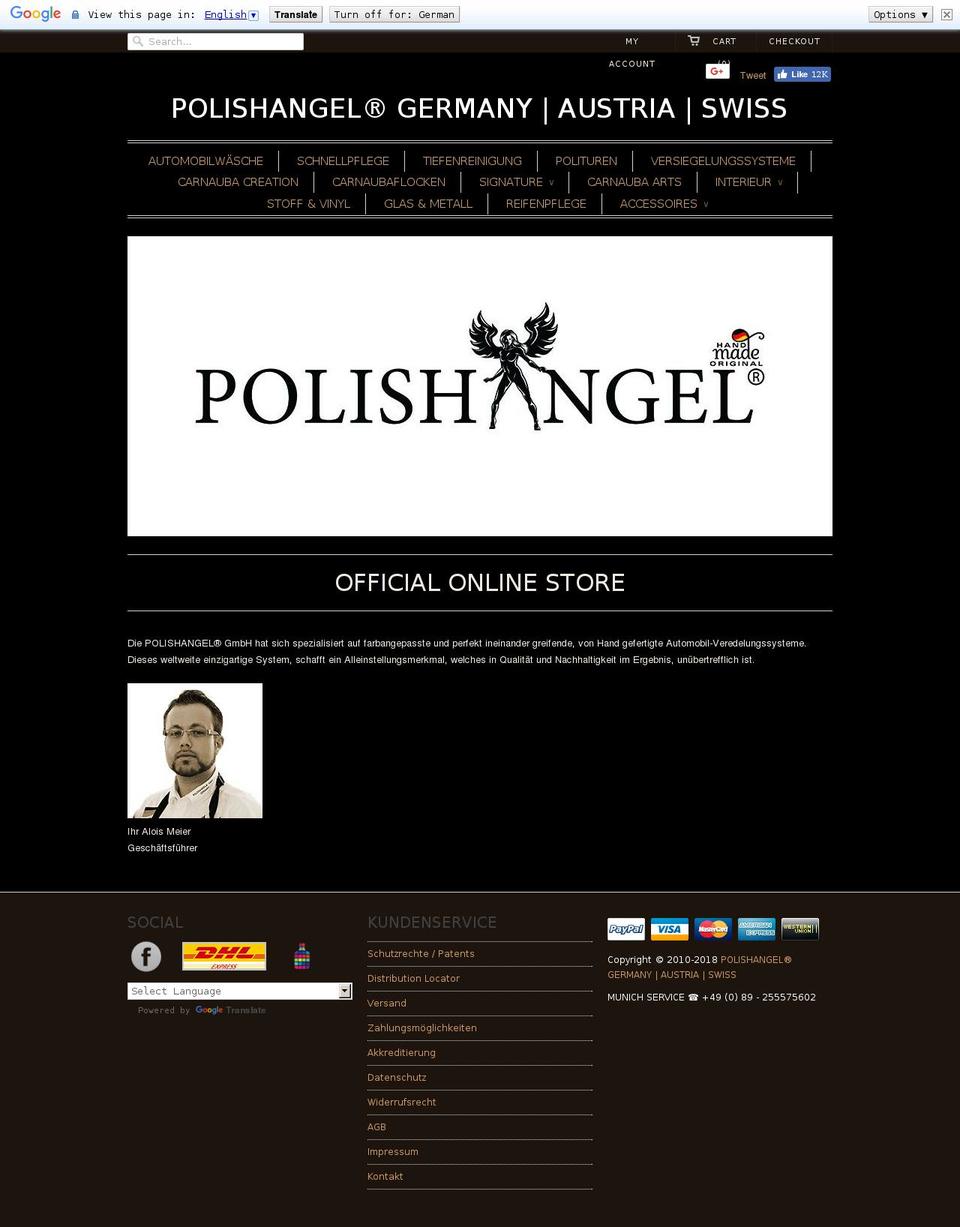 polishangel.at shopify website screenshot