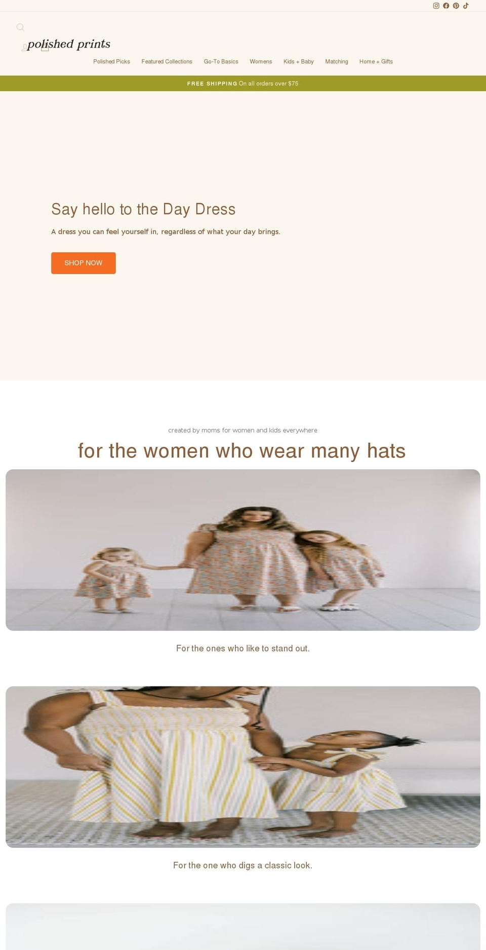 polished-prints.com shopify website screenshot