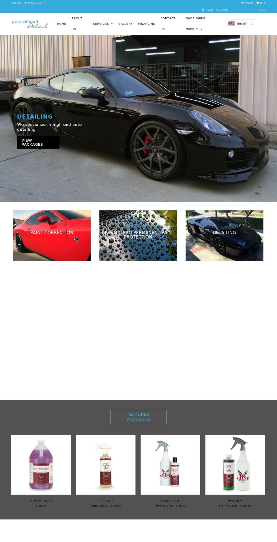 polisheddetails.com shopify website screenshot