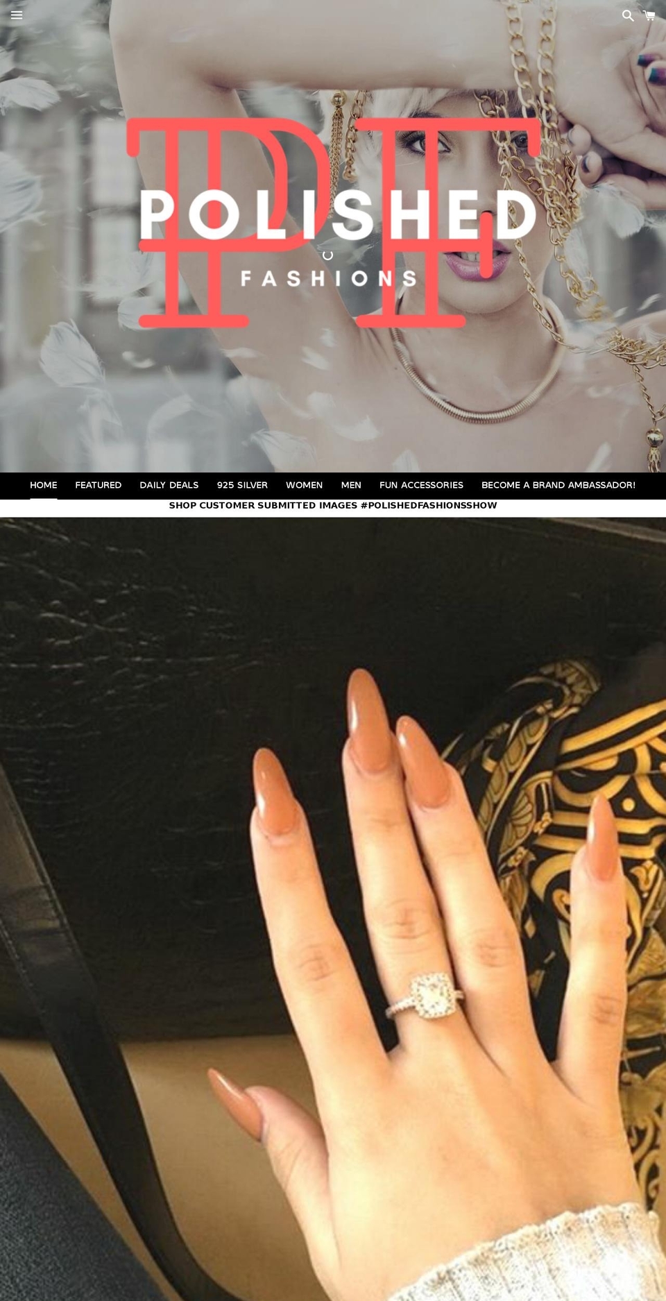 polishedfashions.com shopify website screenshot