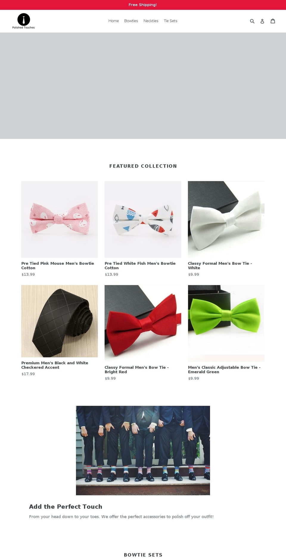 polishedtouches.com shopify website screenshot