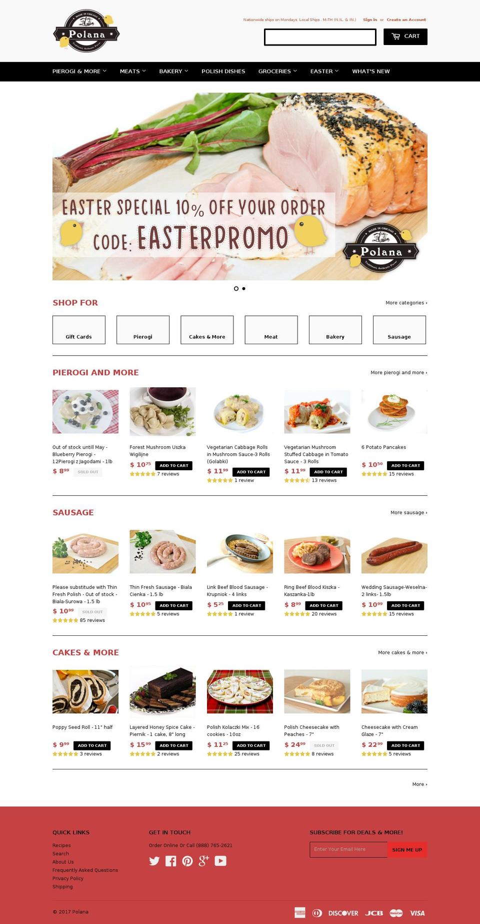 polishfood.com shopify website screenshot