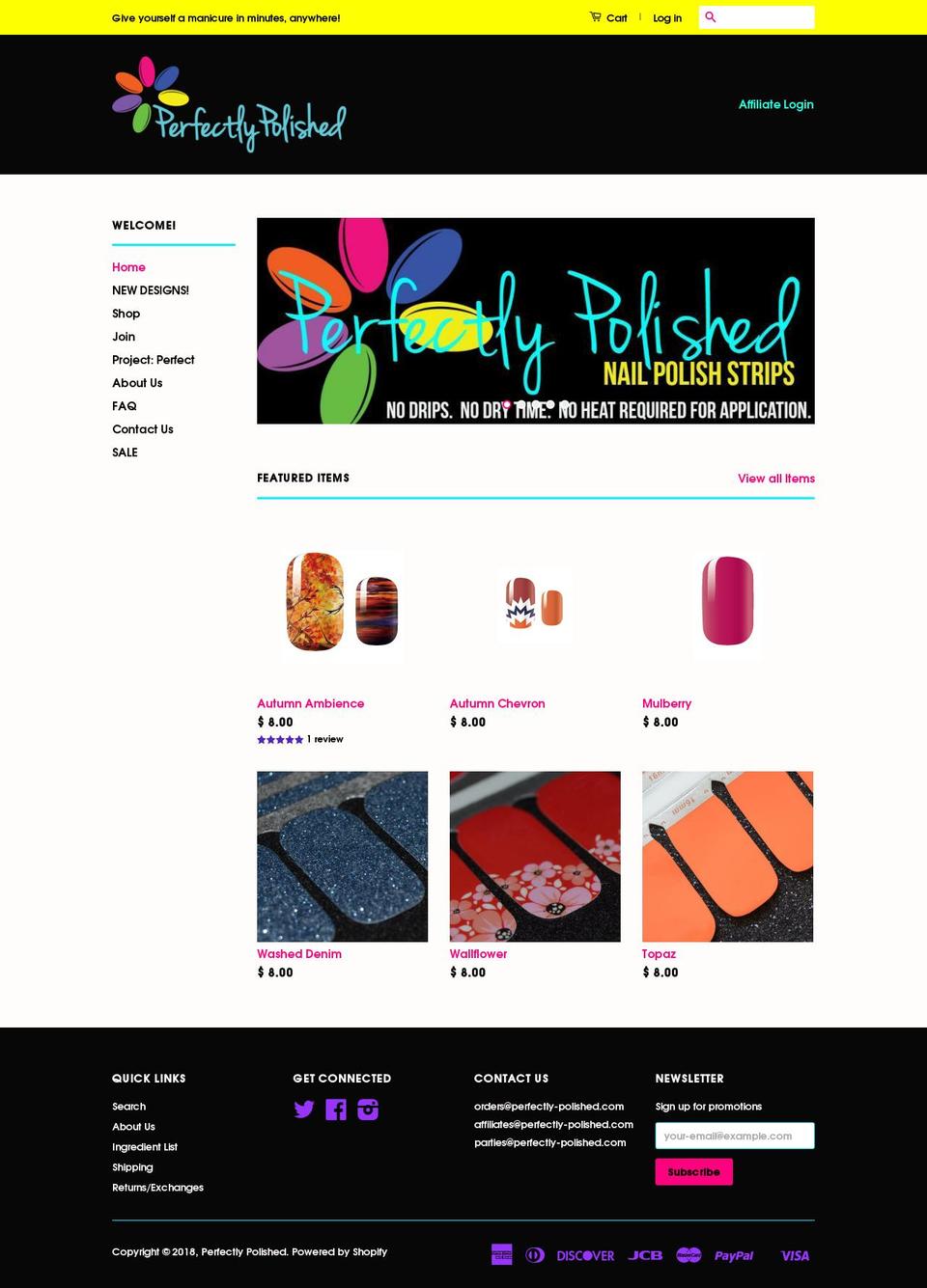 polishmequick.com — Shopify storefront screenshot
