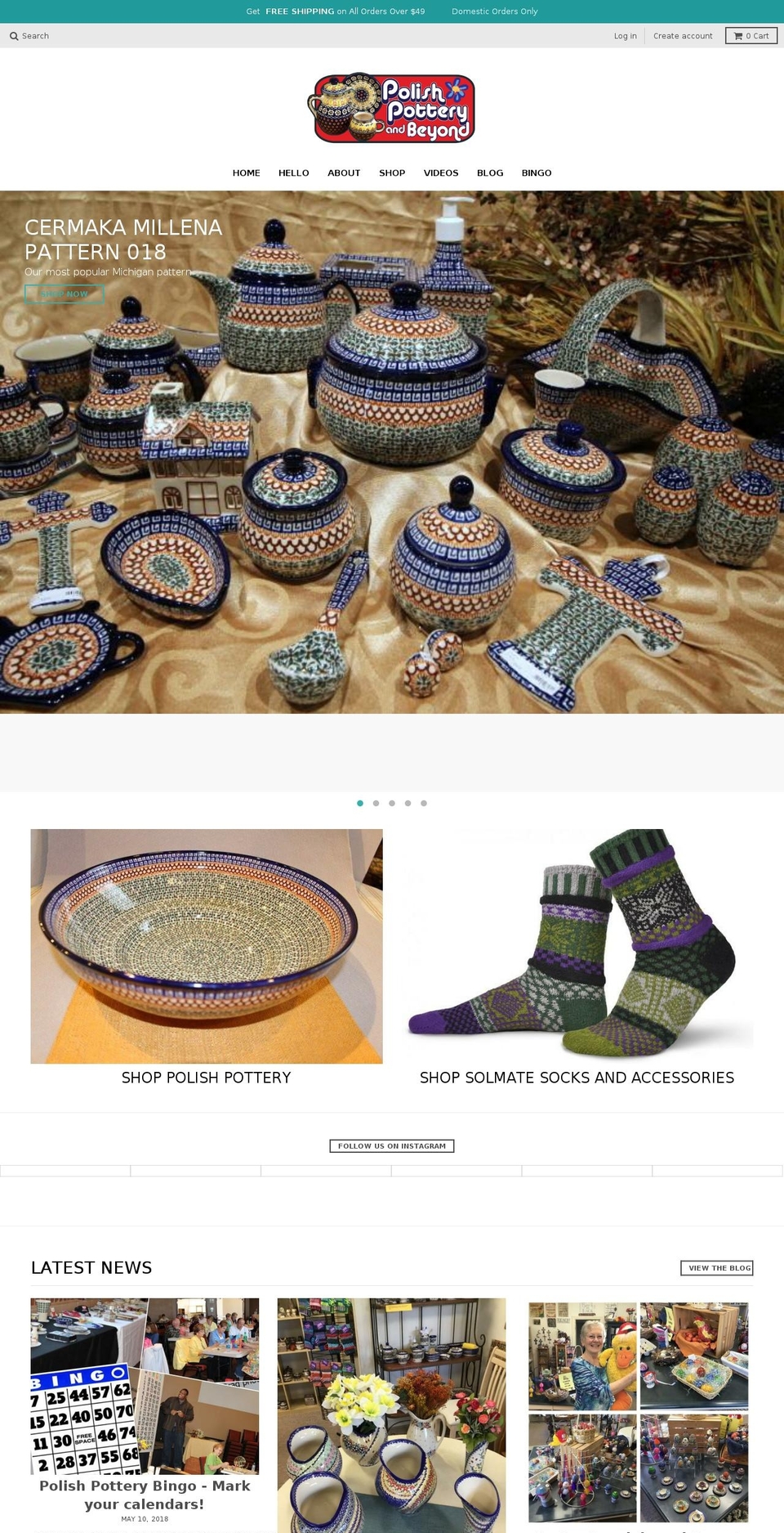 polishpotteryandbeyond.com shopify website screenshot