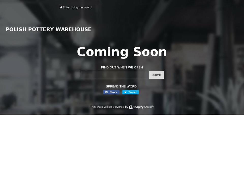 polishpotterywarehouse.com — Shopify storefront screenshot
