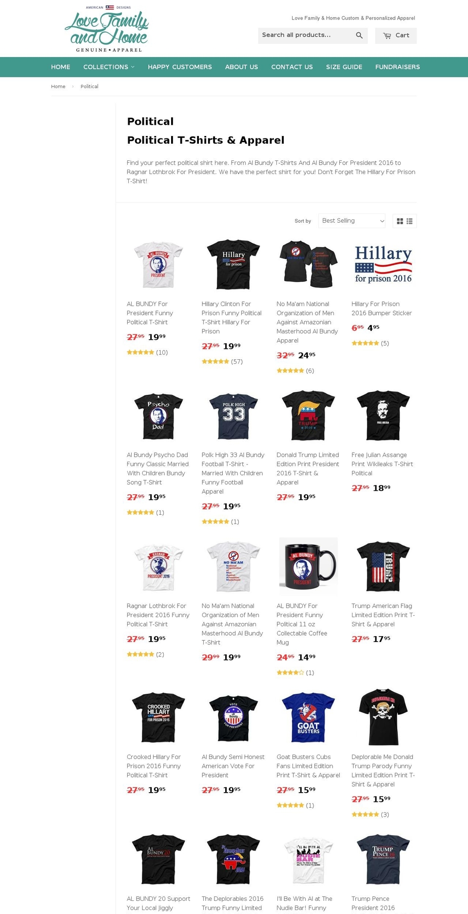 themex-1-3-0-install Shopify theme site example politicalpartyshirts.com