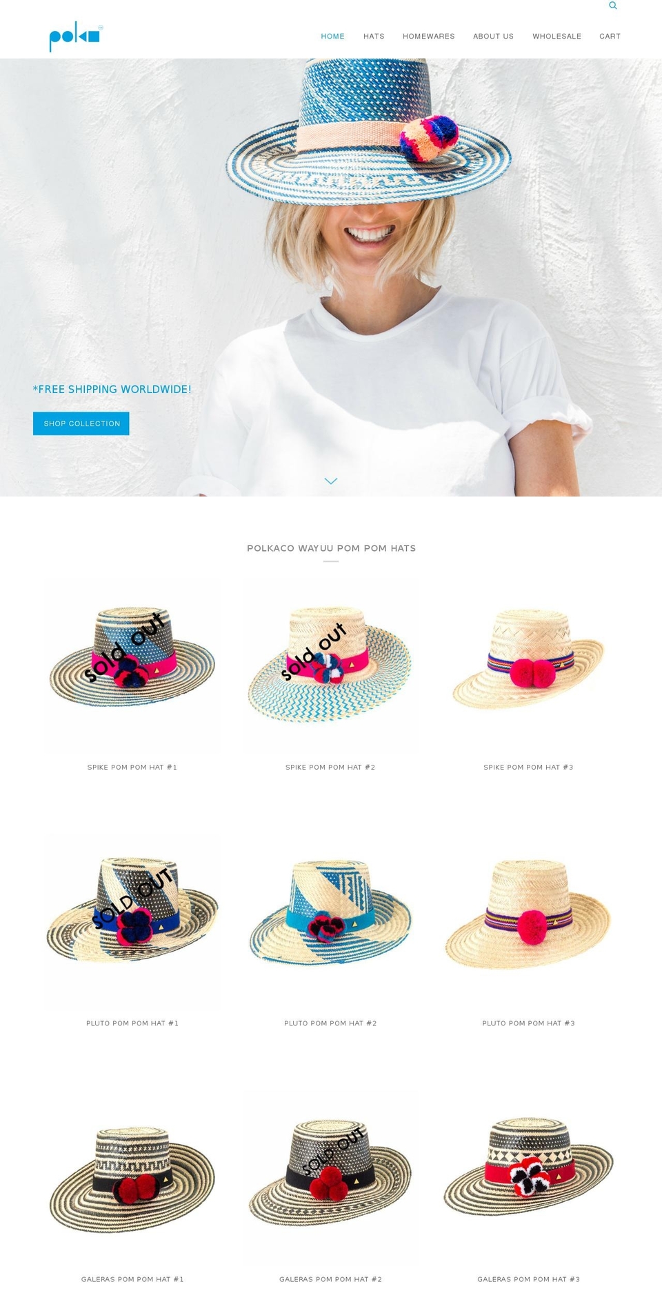 polkaco.com shopify website screenshot