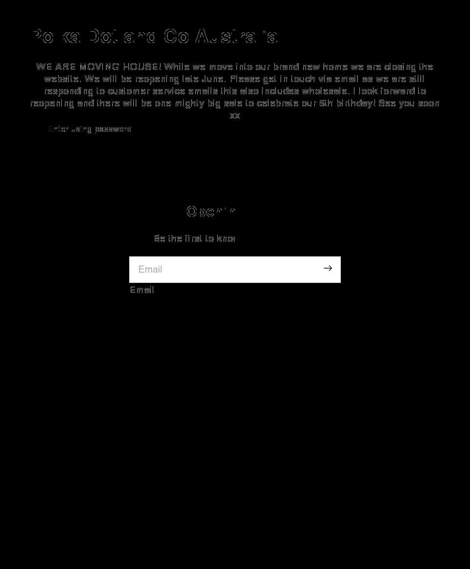 polkadotandcoaustralia.com shopify website screenshot