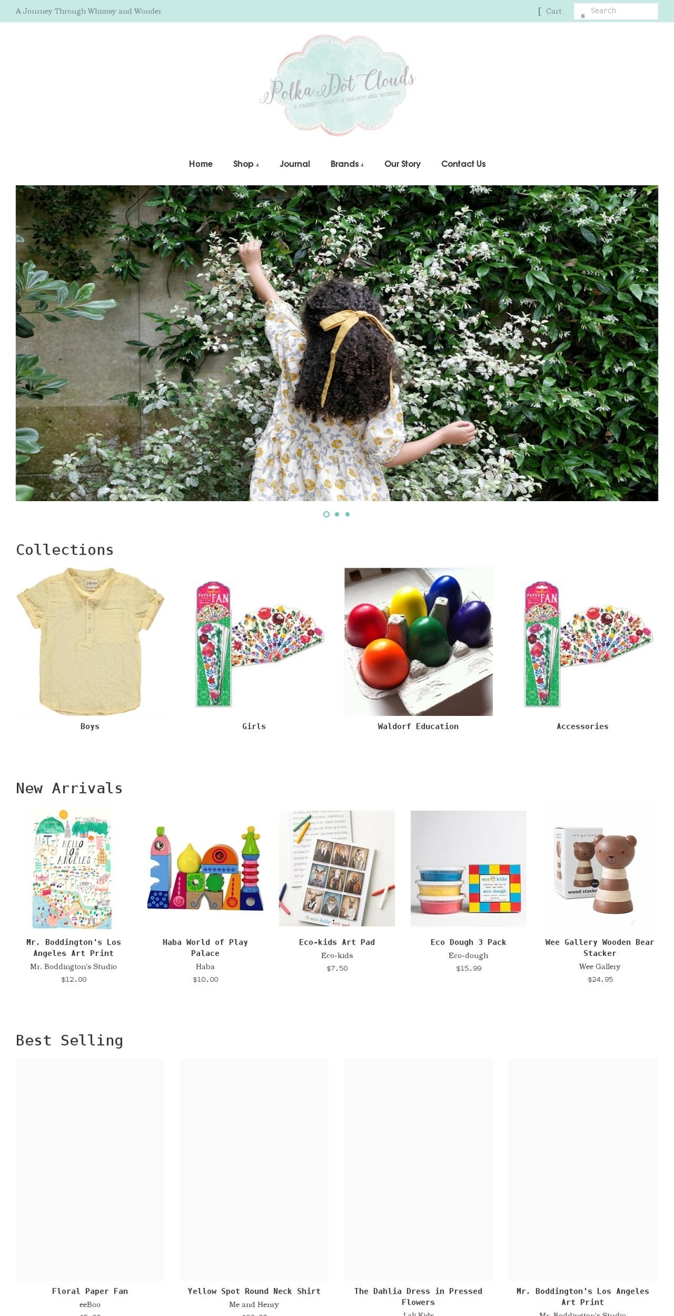 polkadotclouds.com shopify website screenshot