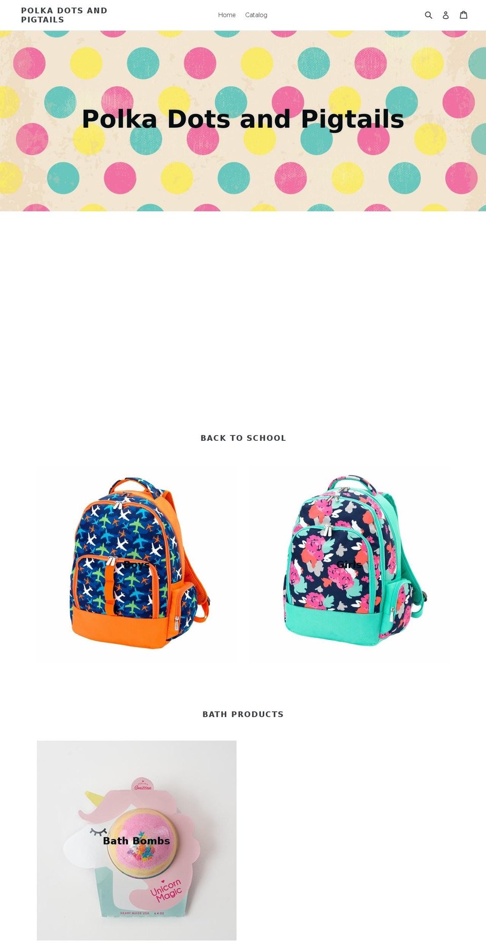 polkadotsandpigtailstn.com — Shopify storefront screenshot