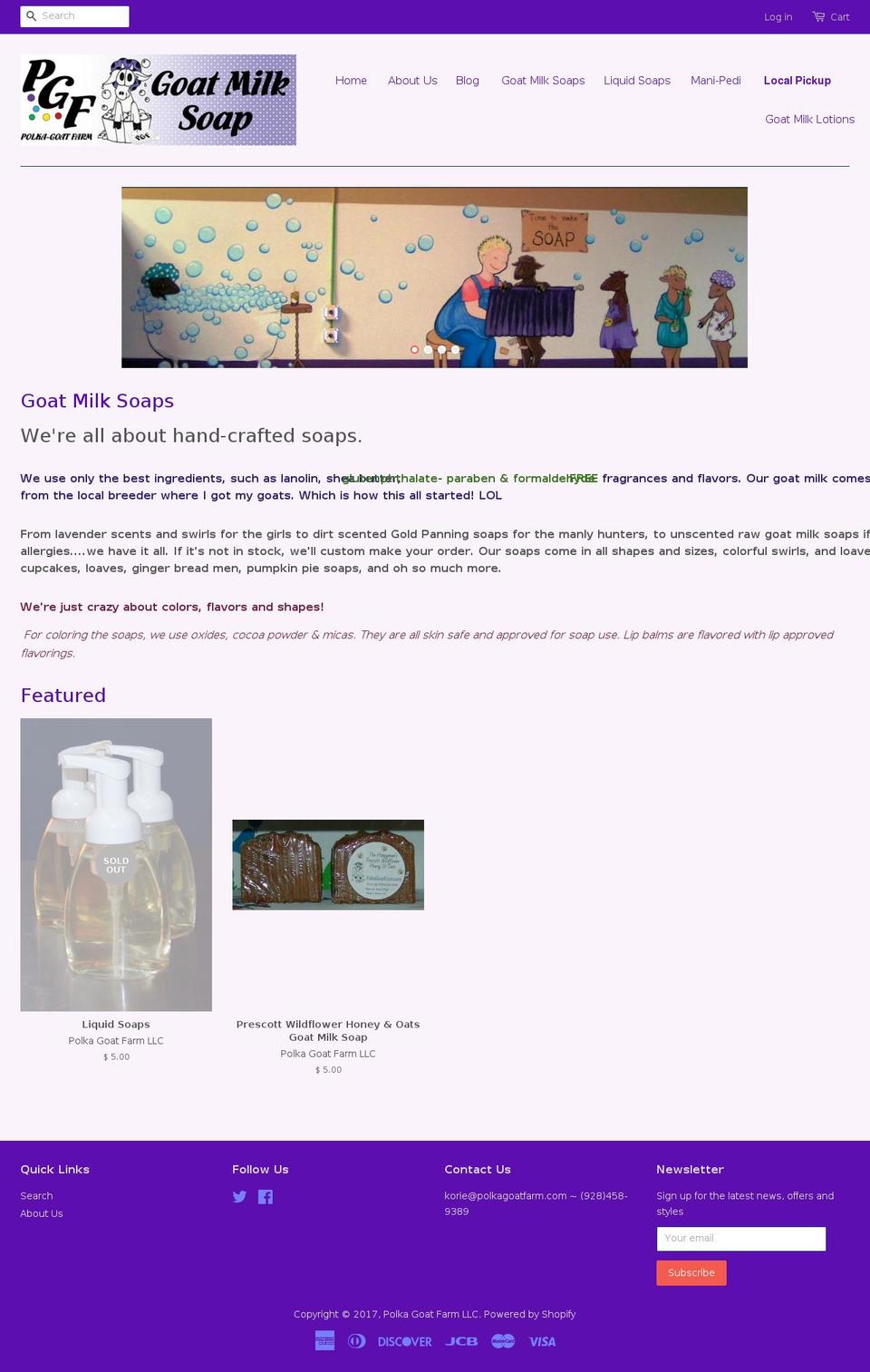 polkagoatfarm.com shopify website screenshot