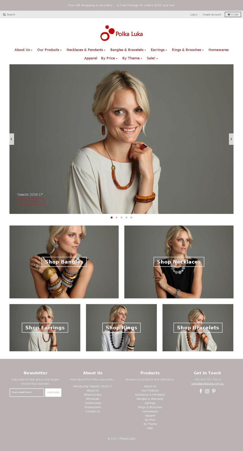 polkaluka.com shopify website screenshot