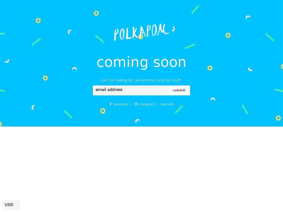 polkapom.com — Shopify storefront screenshot
