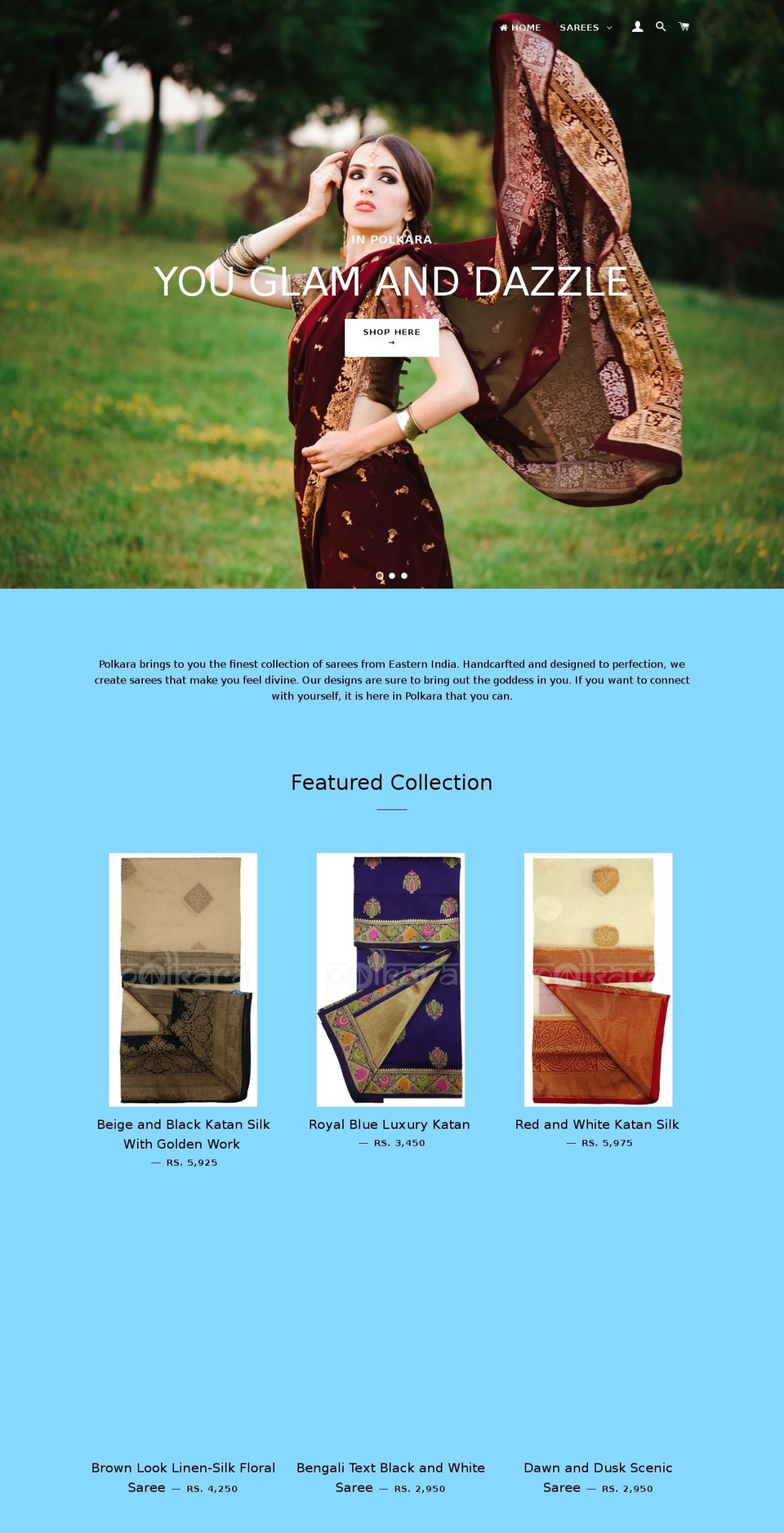 polkara.com — Shopify storefront screenshot
