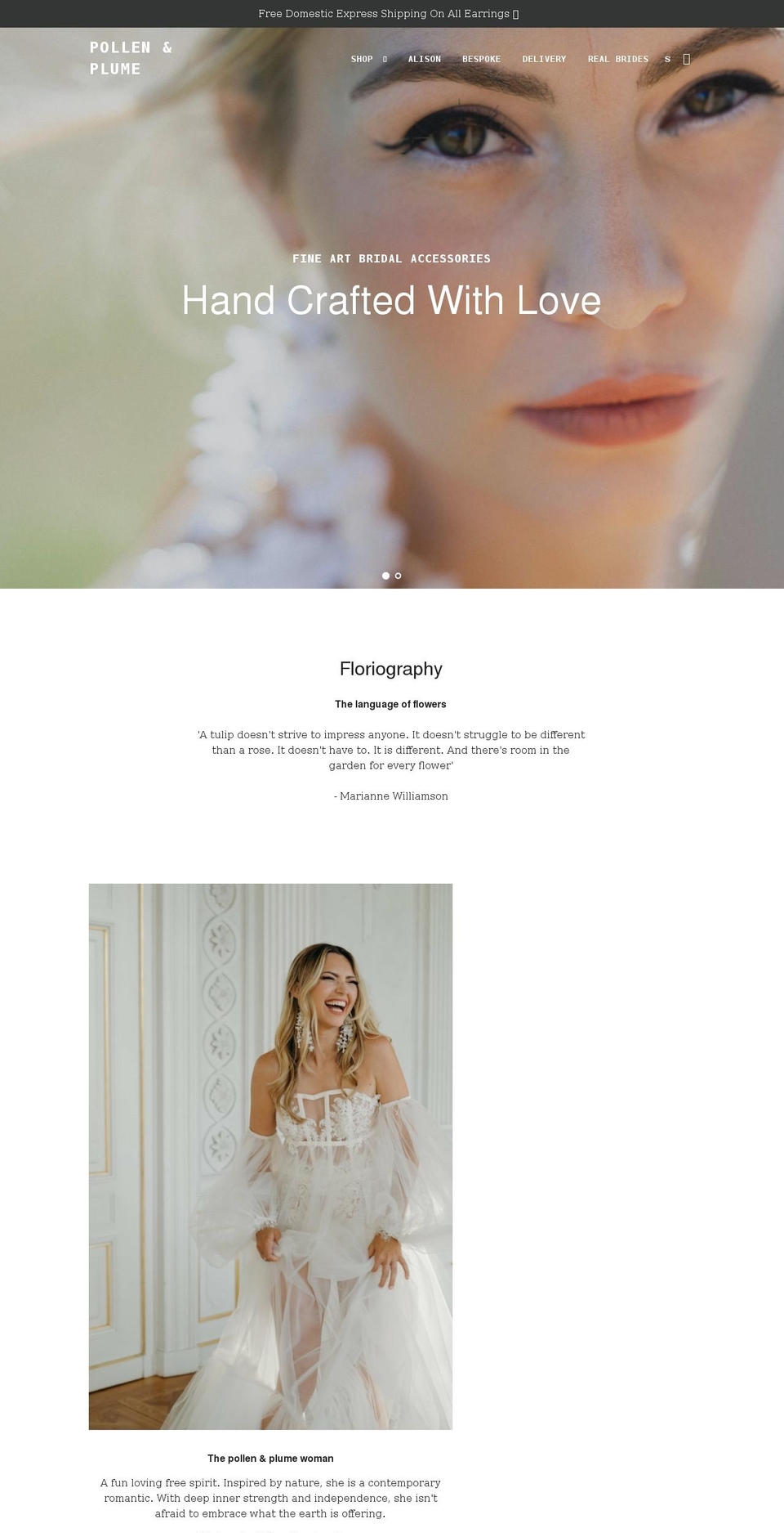 pollenandplume.com.au shopify website screenshot