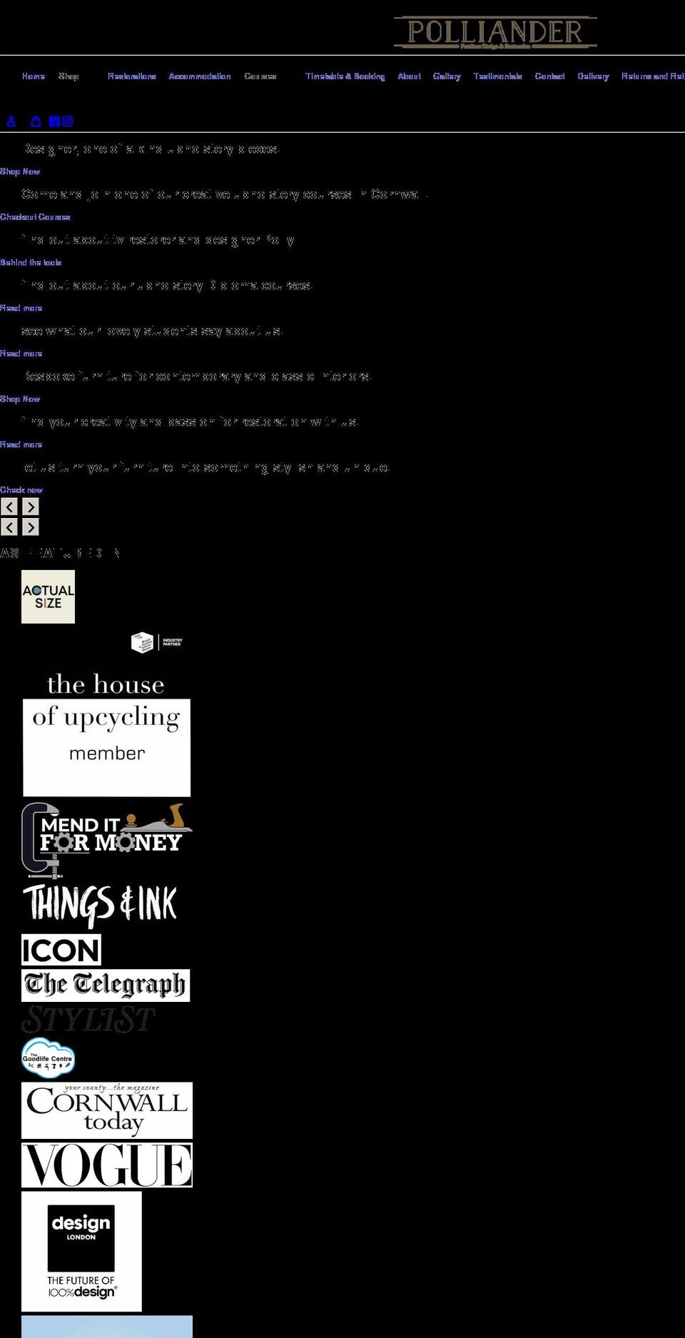 polliander.com shopify website screenshot