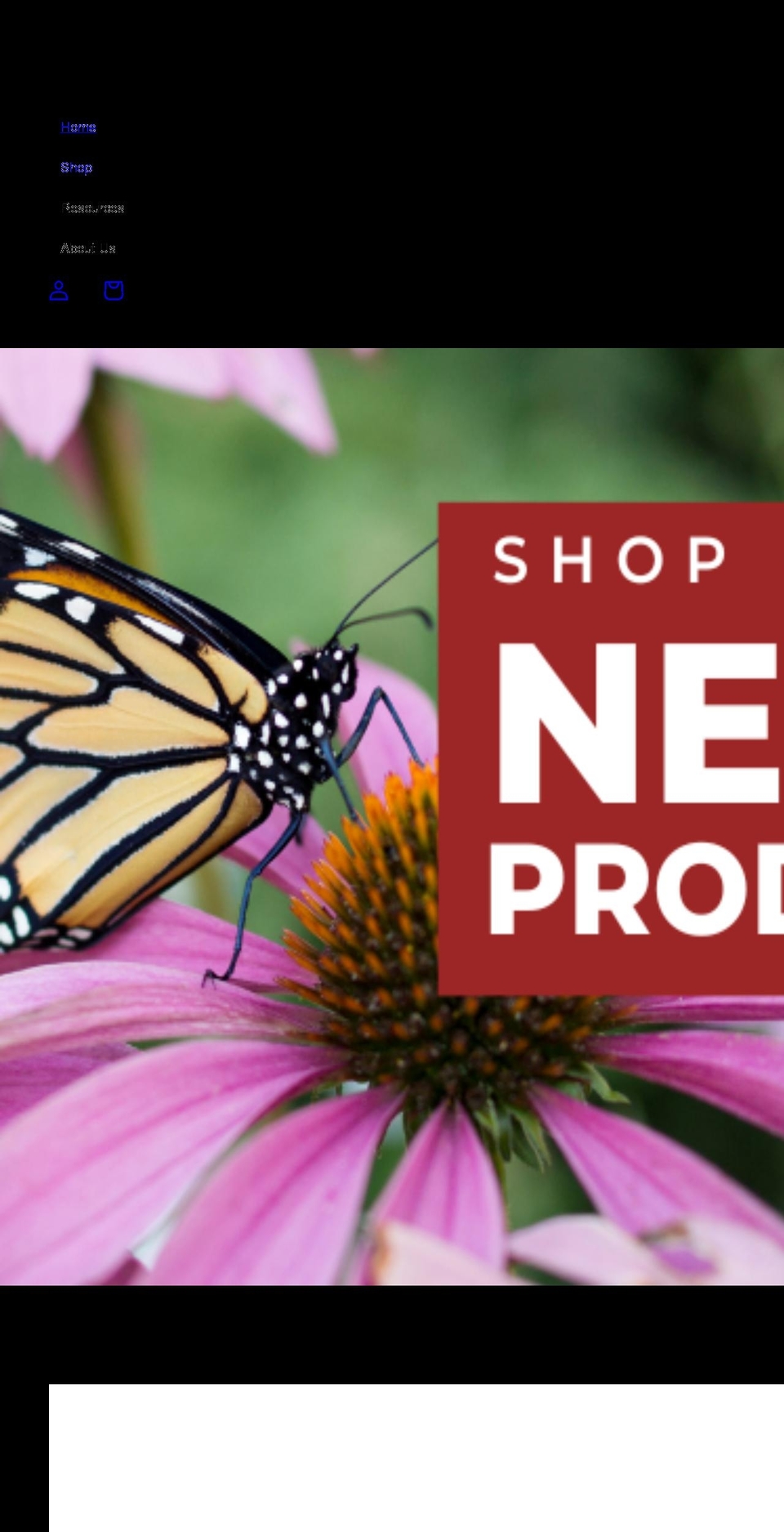 pollinatorsandblooms.com shopify website screenshot