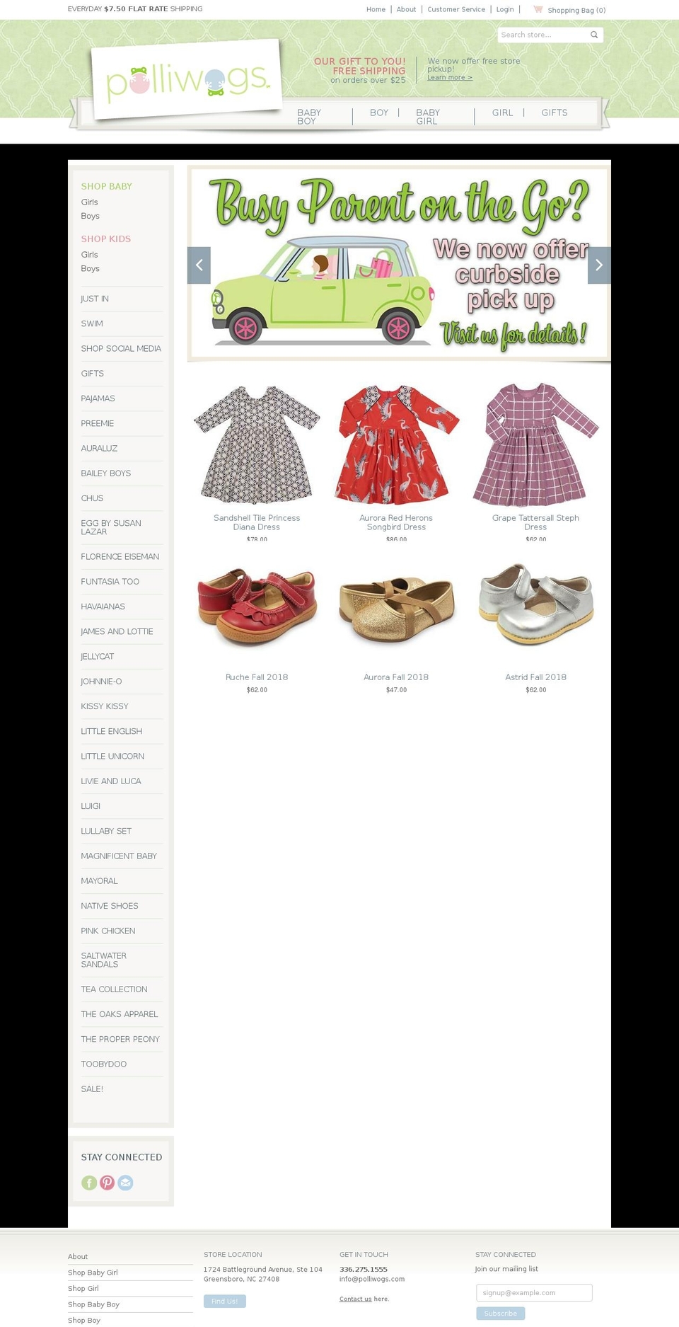 polliwogs-theme Shopify theme site example polliwogsboutique.com