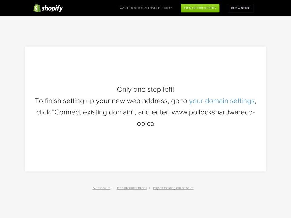 hardware Shopify theme site example pollockshardwareco-op.ca