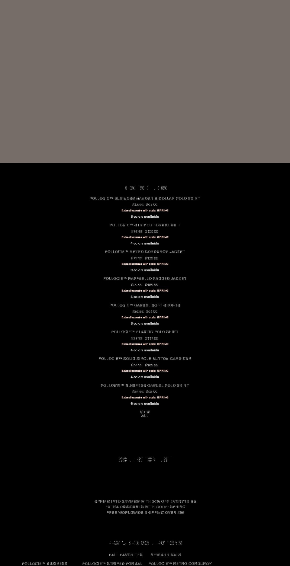 pollogieclothing.com shopify website screenshot