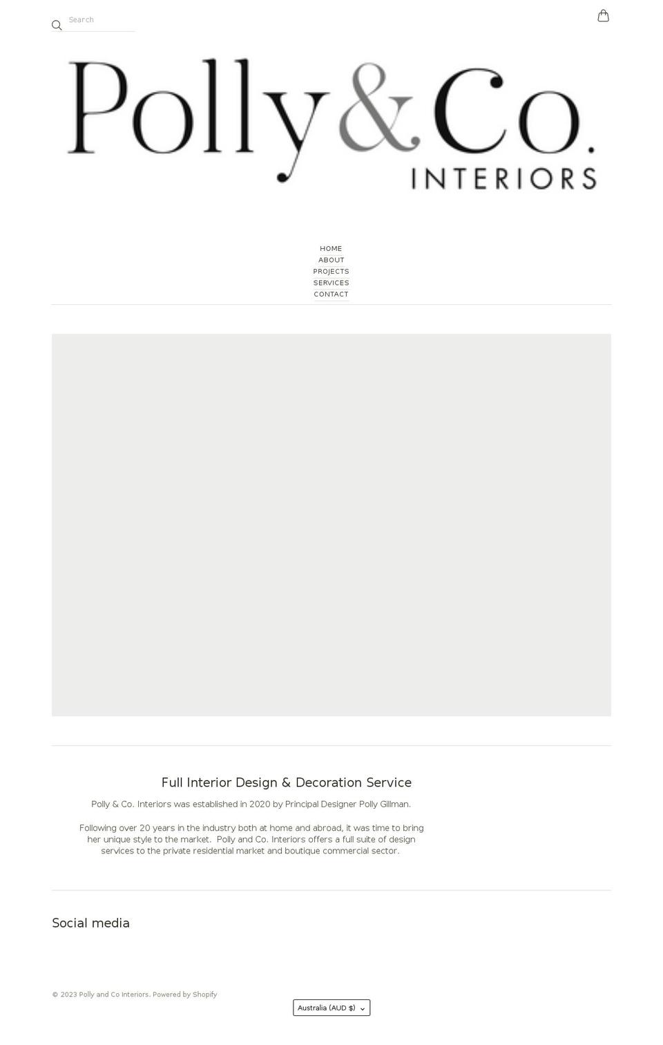 pollyandco.com.au shopify website screenshot