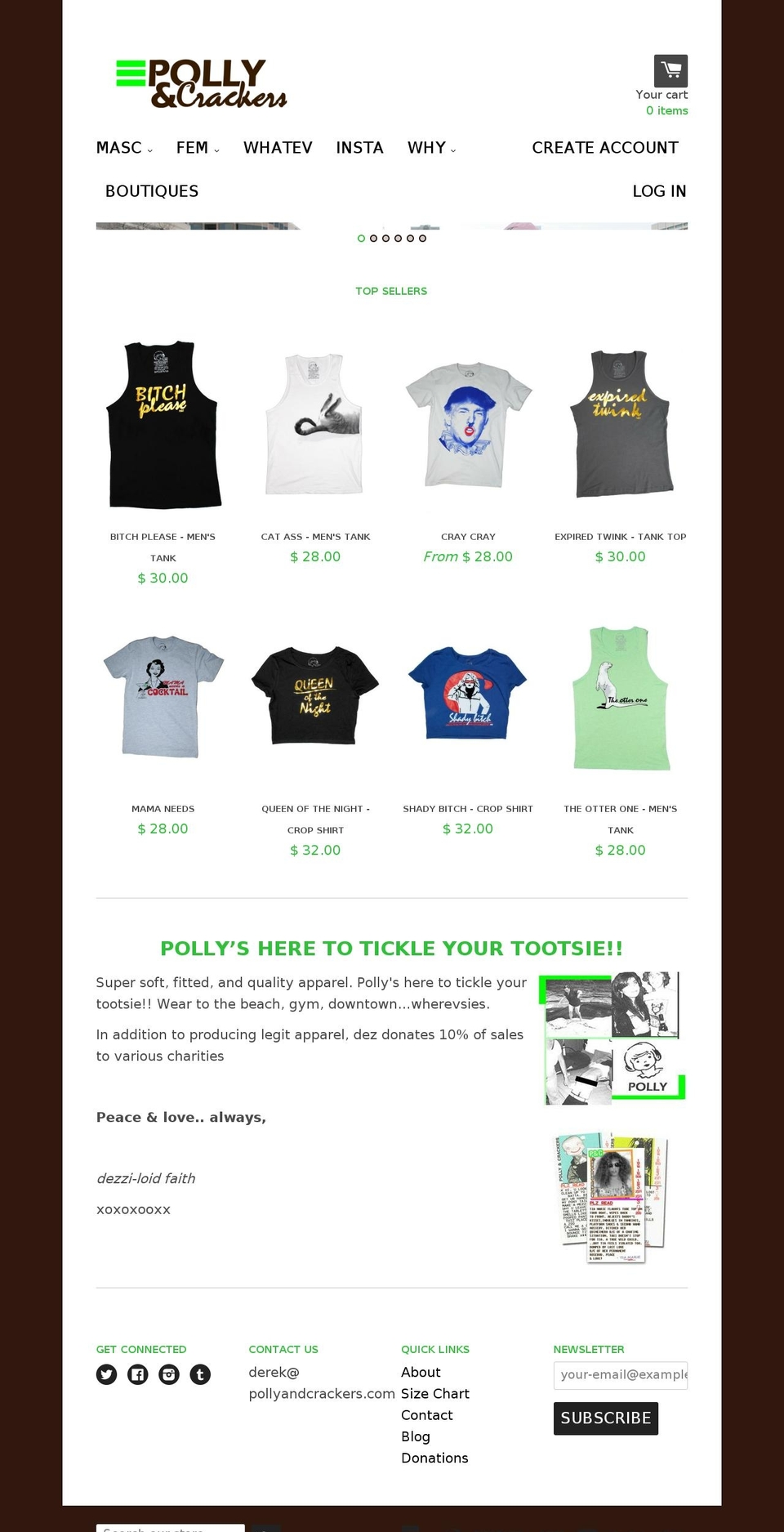 pollyandcrackers.com shopify website screenshot