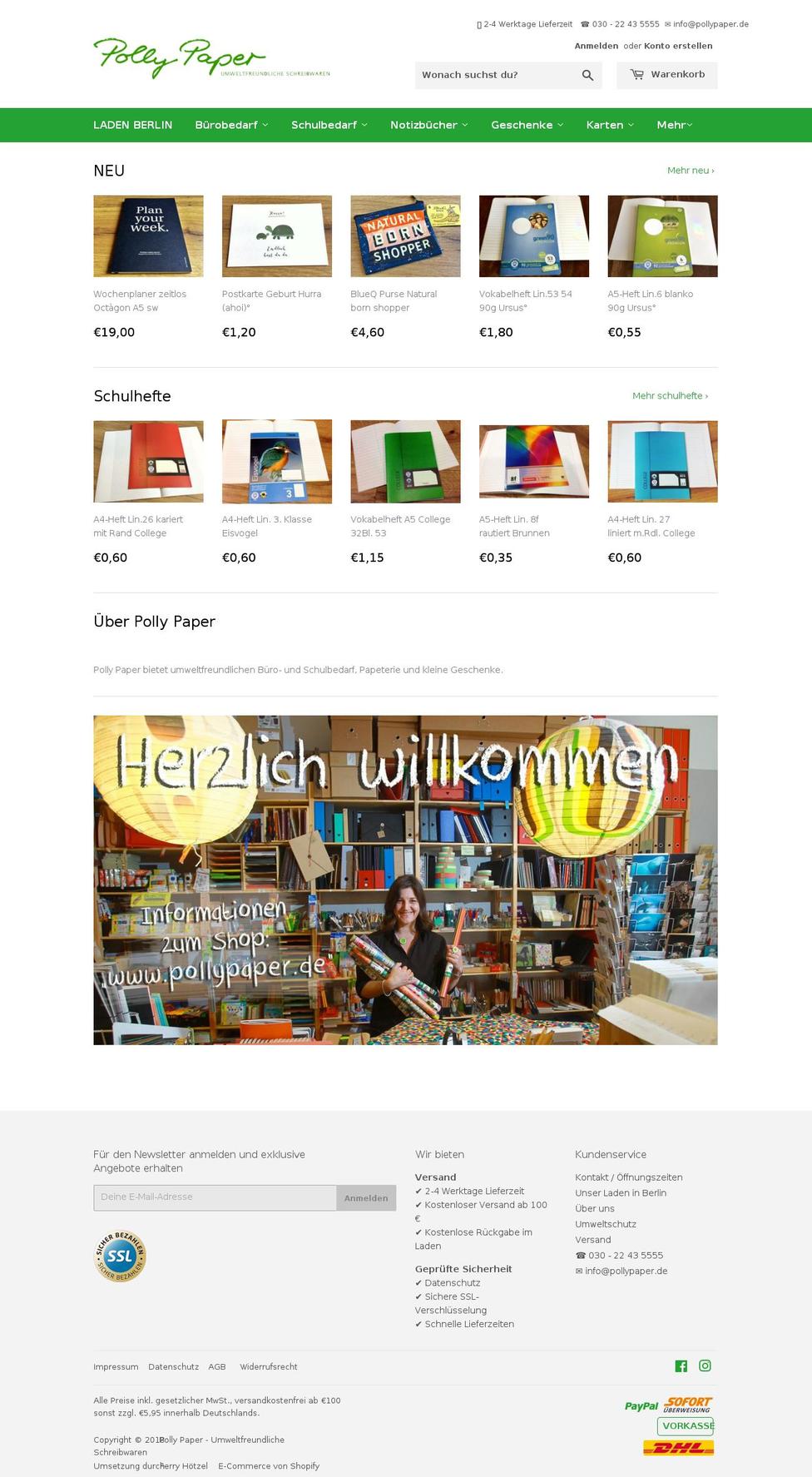 pollyschmincke.de shopify website screenshot