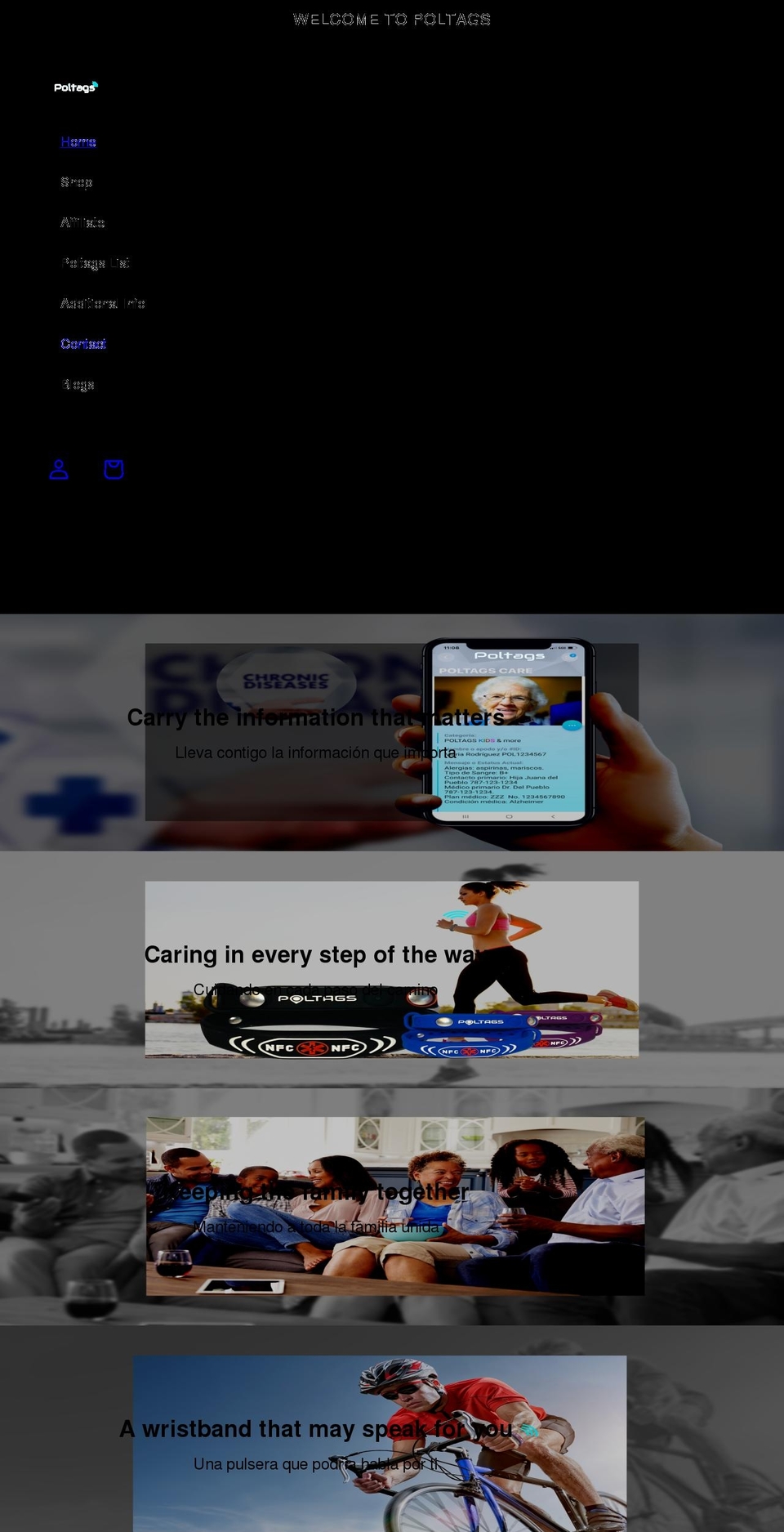 poltags.com shopify website screenshot