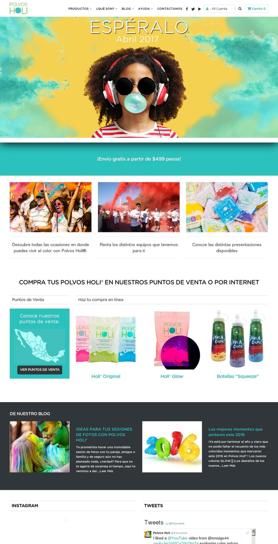 polvosholi.com shopify website screenshot