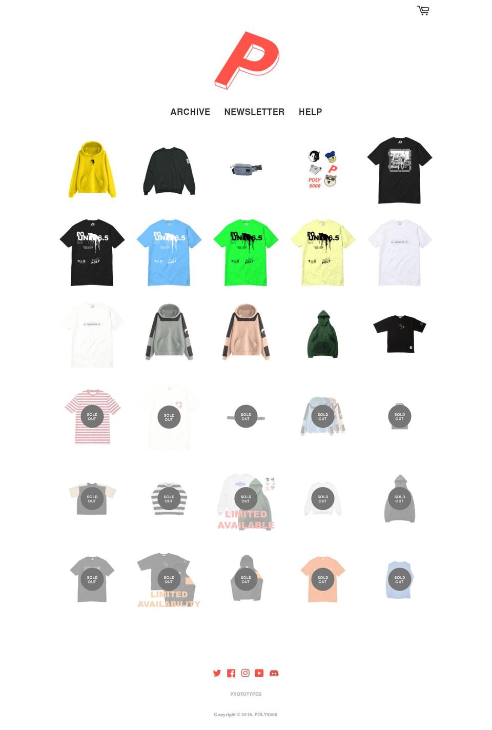 poly5000.com — Shopify storefront screenshot