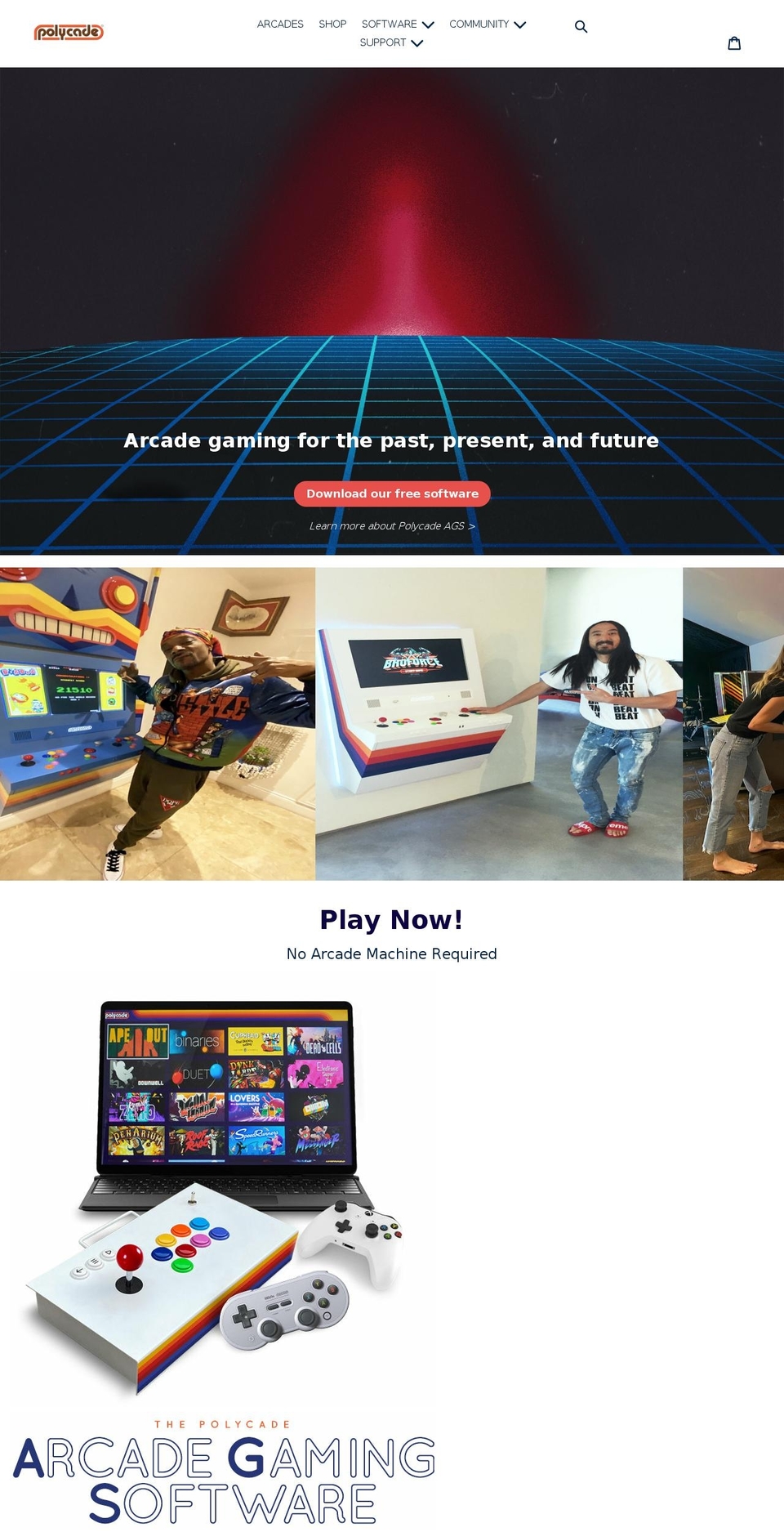 3.0 Shopify theme site example polycade.com