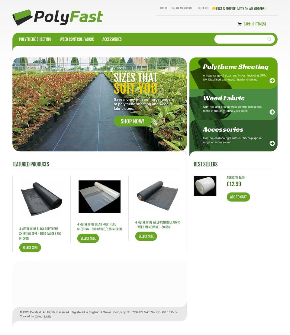 polyfast.co.uk shopify website screenshot