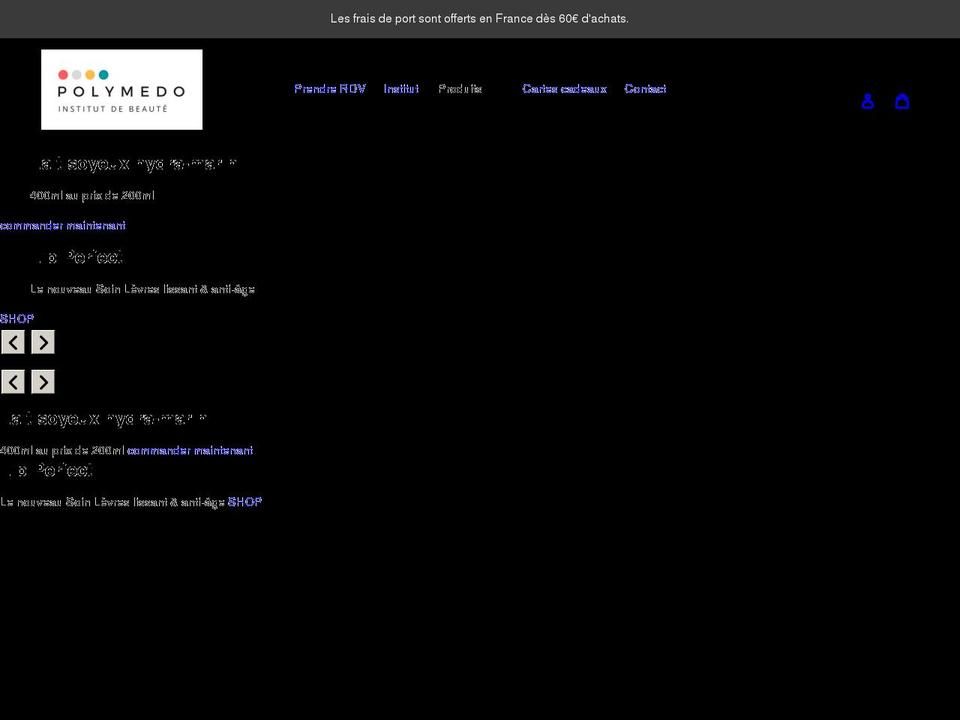 polymedo.fr shopify website screenshot