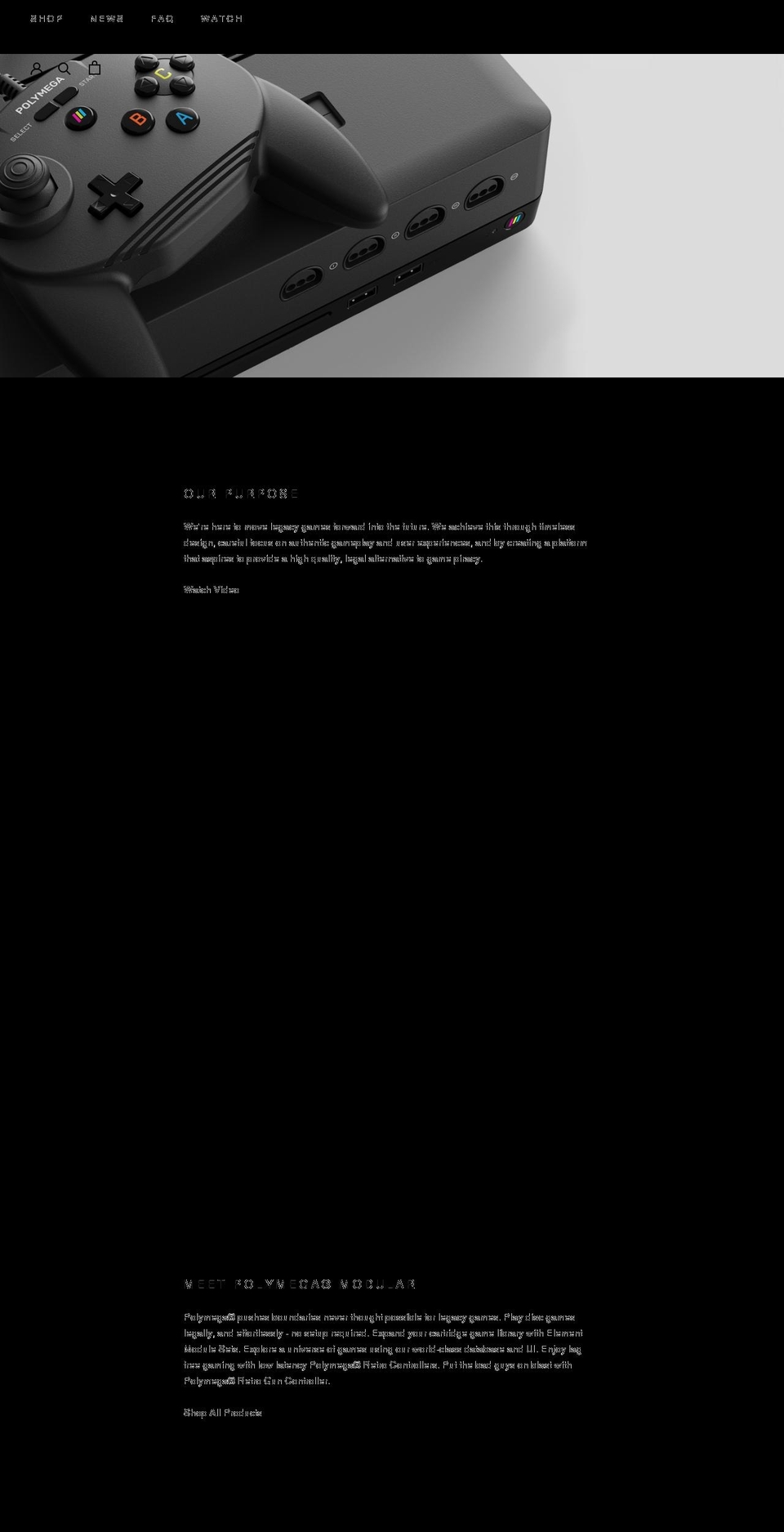 polymega.com shopify website screenshot