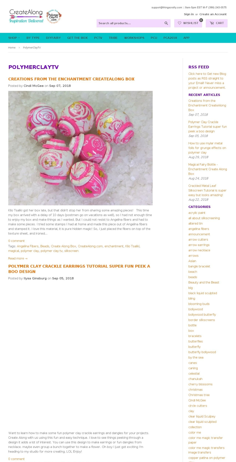 polymerclaytv.com — Shopify storefront screenshot