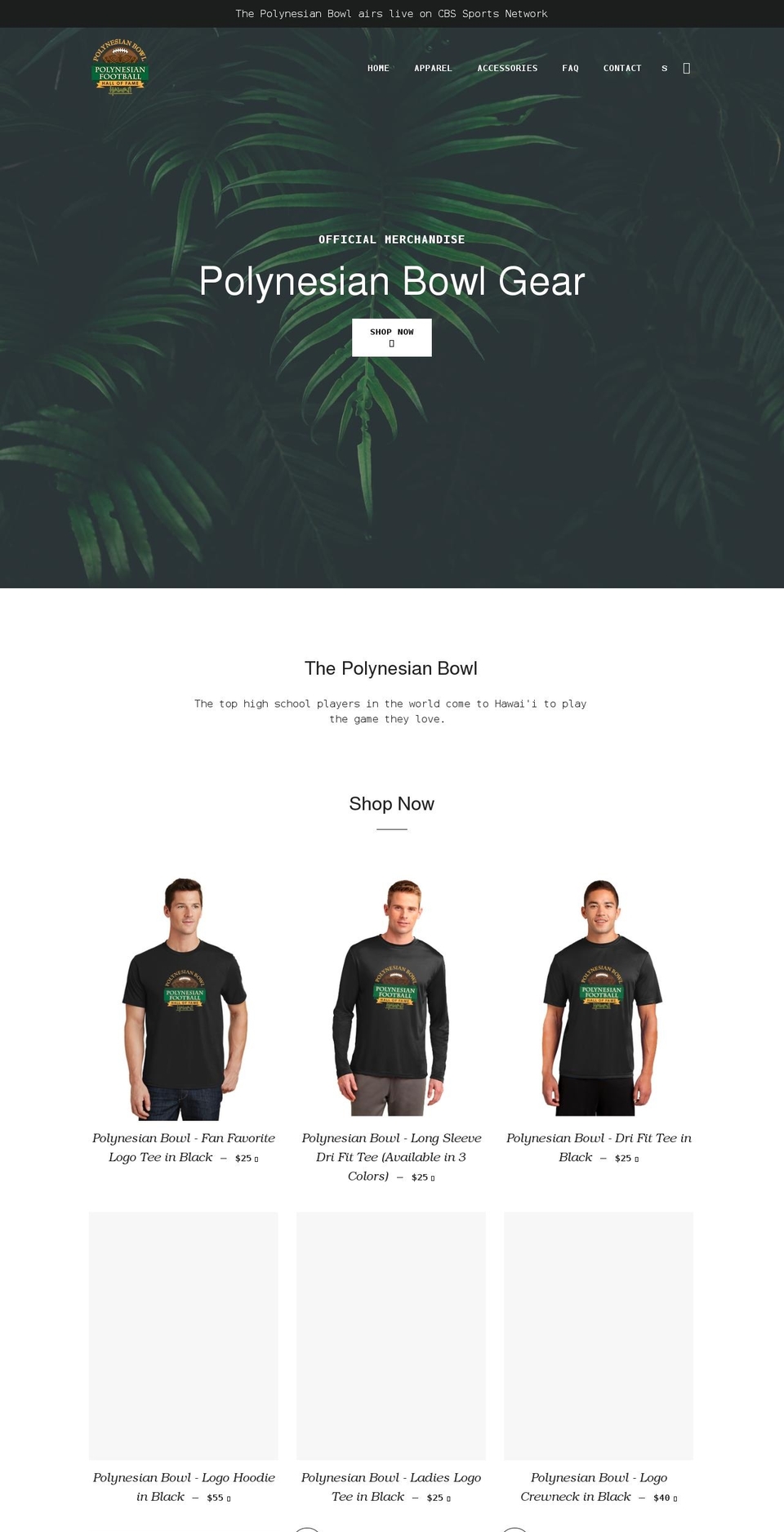 polynesianbowlgear.com shopify website screenshot